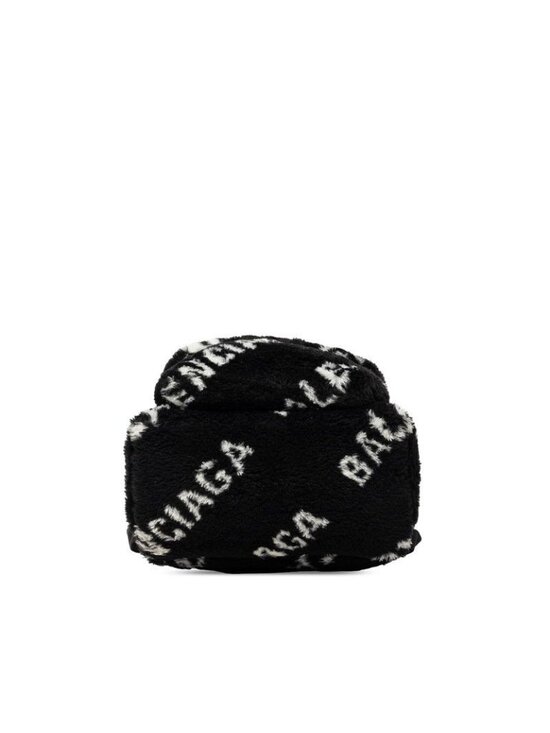 Balenciaga Everyday Backpack Black White Faux Fur Leather main image 5